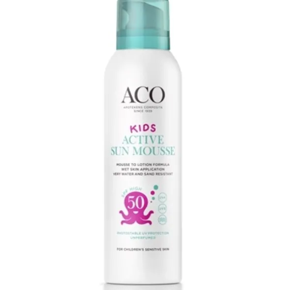ACO Sun kids active sun mousse SPF50
