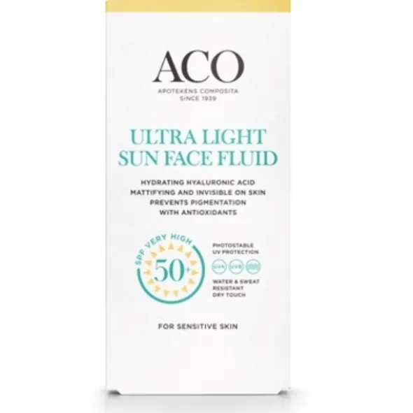 ACO Sun ultra light Sun face fluid spf 50