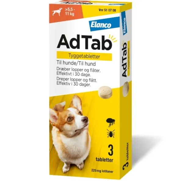 AdTab tyggetabletter til hunde > 5,5 - 11 kg