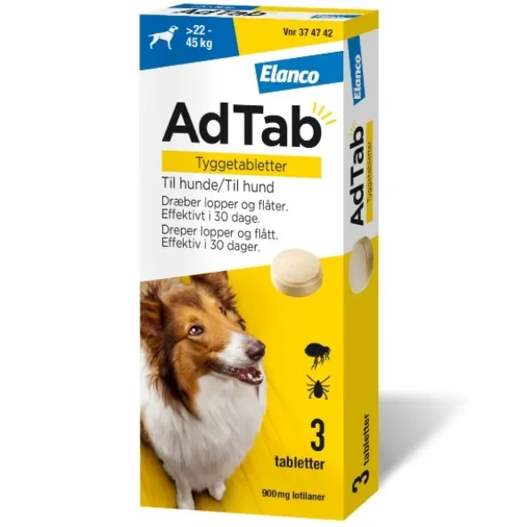 AdTab tyggetabletter til hunde > 22 - 45 kg