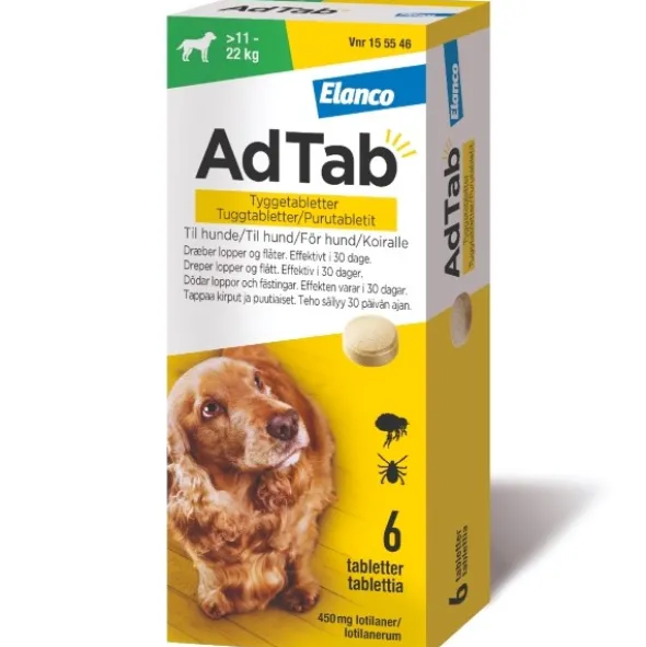 AdTab tyggetabletter til hunde > 11 - 22 kg