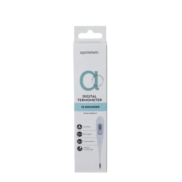 Apotekets digitaltermometer m. batteri