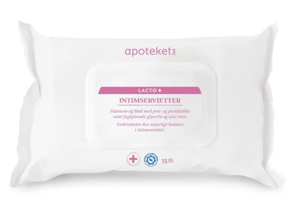 Apotekets intimservietter lacto+