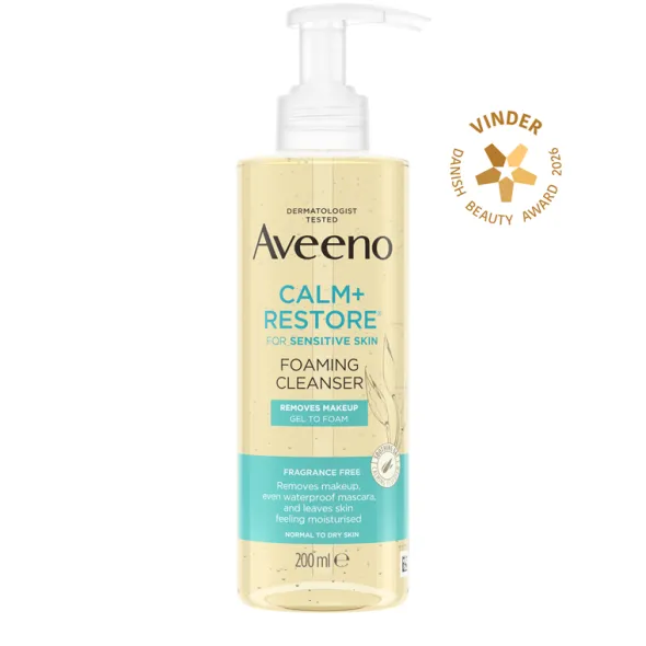 Aveeno Calm + Restore foaming cleanser