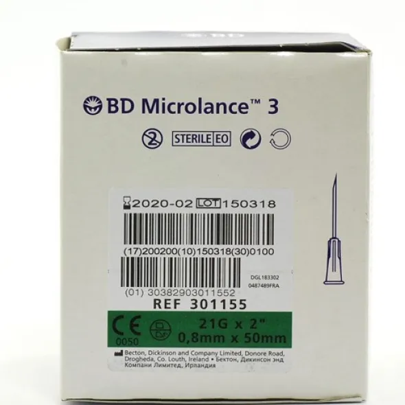 BD microlance 3 sterile kanyler grøn