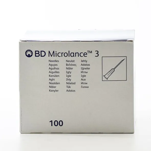 BD microlance 3 sterile kanyler hvid