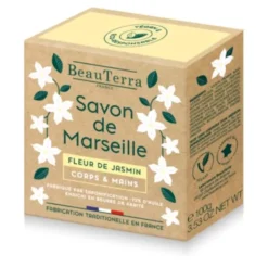 BeauTerra marseille solid soap jasmine flower
