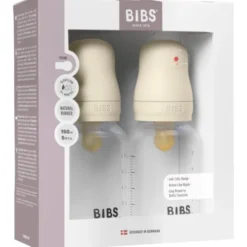 BIBS baby bottle sutteflasker ivory latex sampak