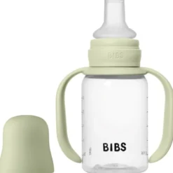 BIBS baby sippy bottle sage