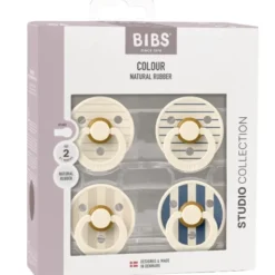 BIBS Studio Colour size 2 pin ivory vanilla/ivory steel blue