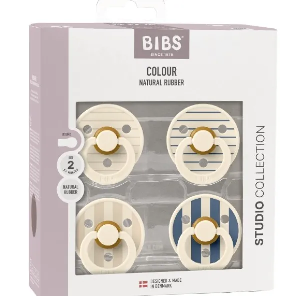 BIBS Studio Colour size 2 pin ivory vanilla/ivory steel blue