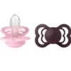 BIBS Supreme size 2 baby pink/plum