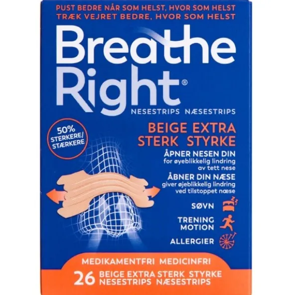 Breathe Right næsestrips ekstra styrke