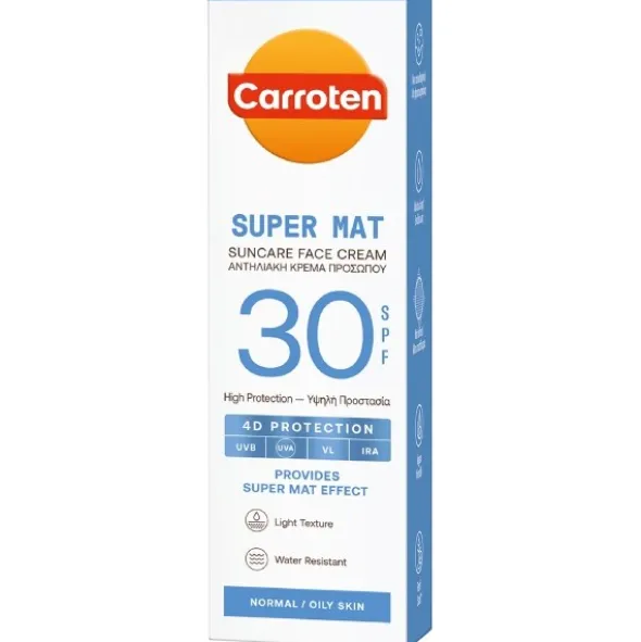 Carroten super mat suncare face cream SPF30
