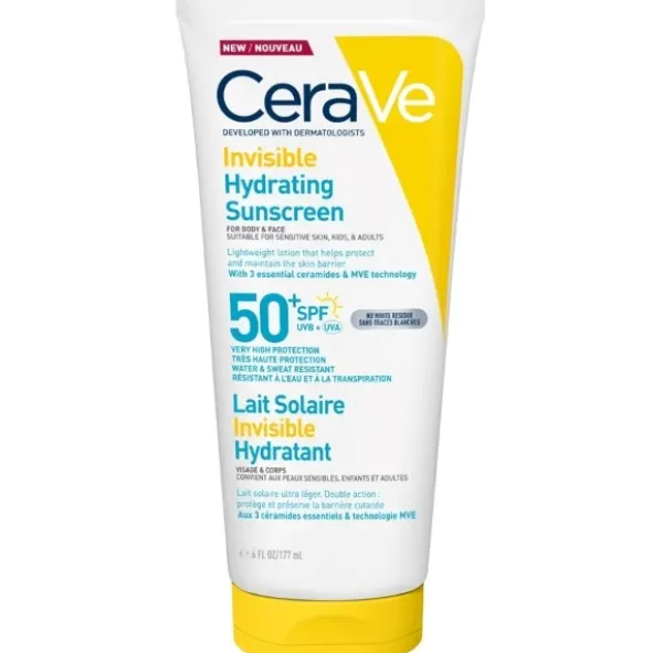 CeraVe invisible hydrating sunscreen SPF50+