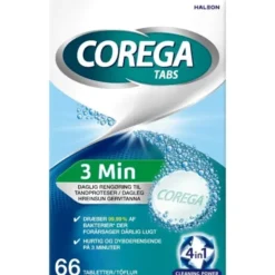 Corega tabs 3 minutter