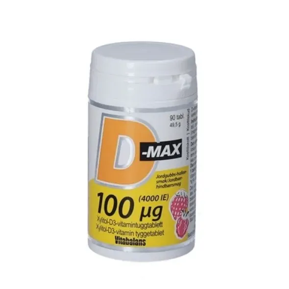 D-max 100 mikg jordbær/hindbærsmag