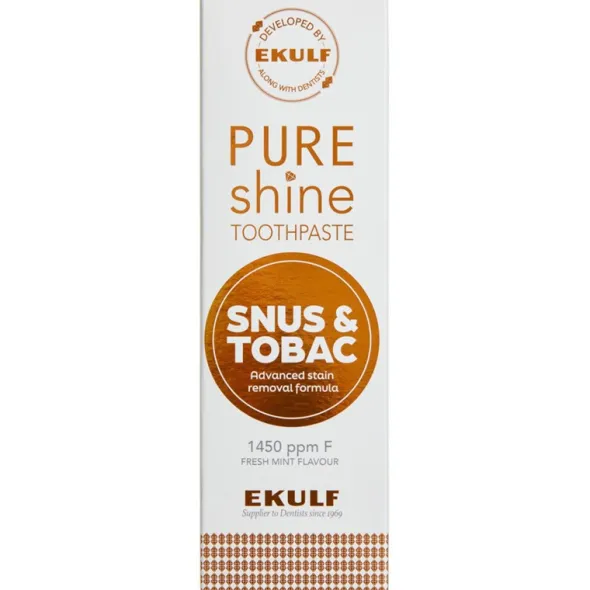 Ekulf pure shine snus & tobak tandpasta