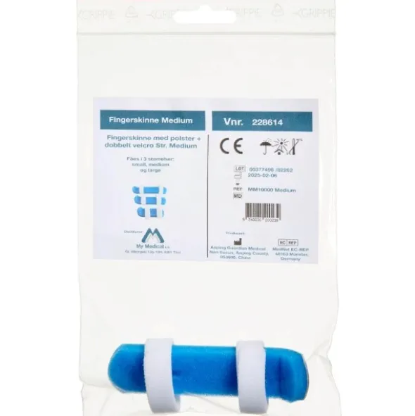 Fingerskinne dobbelt velcro