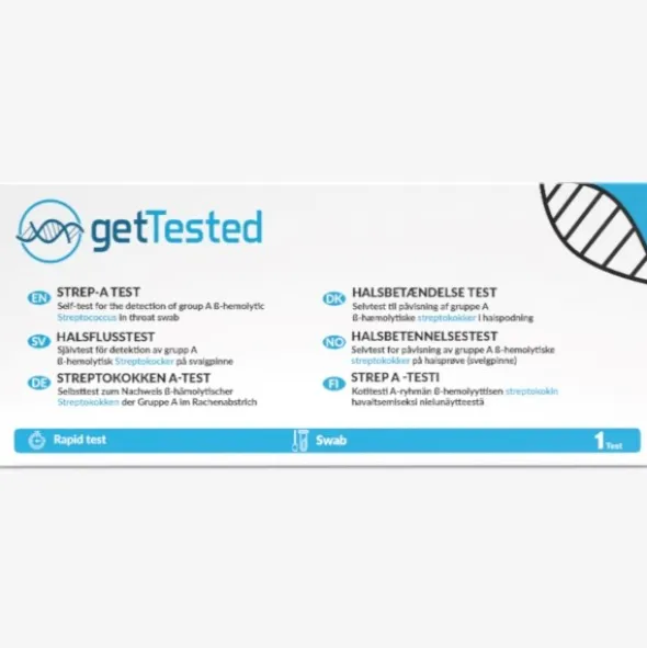 GetTested halsbetændelse test