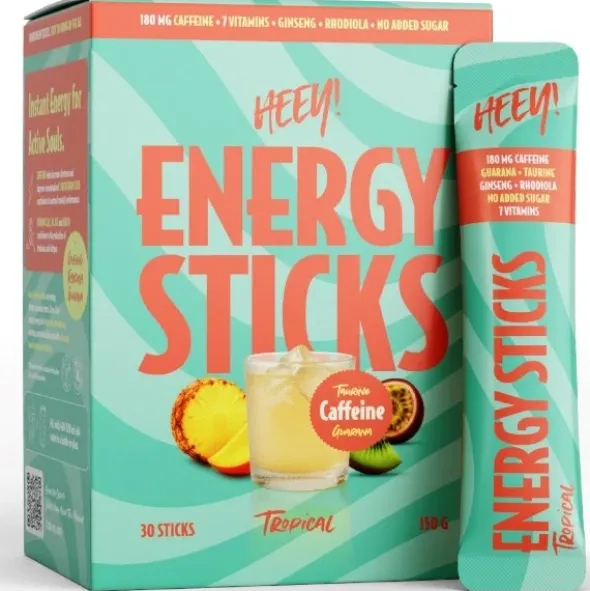 Heey! energy sticks caffeine tropical
