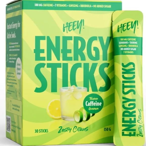 Heey! energy sticks caffeine zesty citrus