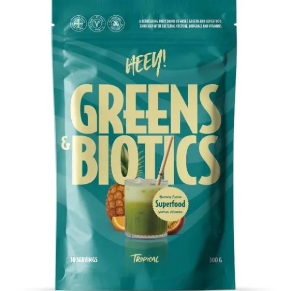 Heey! greens & biotics superfood tropical