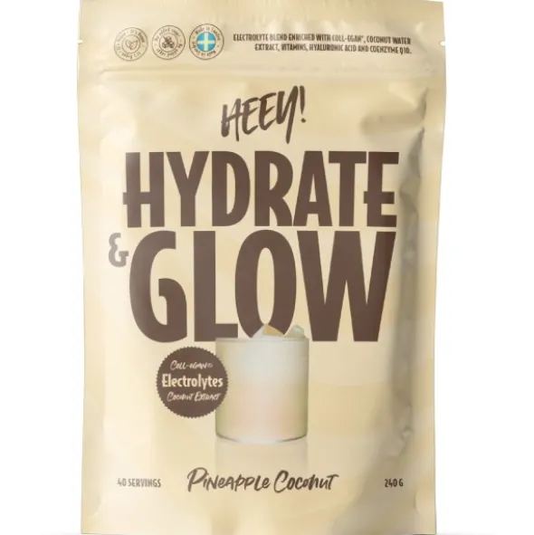 Heey! hydrate & glow electrolytes pineapple coconut