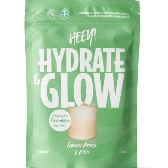 Heey! hydrate & glow electrolytes green apple & kiwi