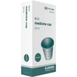 Klinion eco medicinbæger transparent