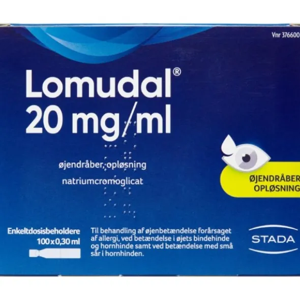 Lomudal øjendråber enkeltdosisbeholdere