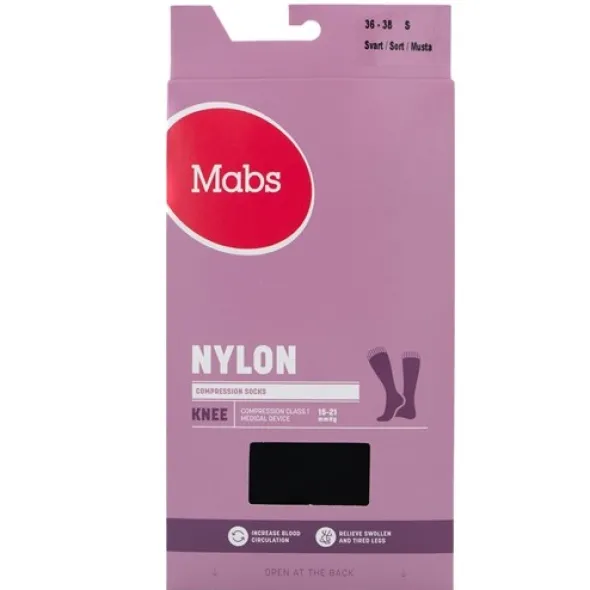 Mabs nylon knæ sort S