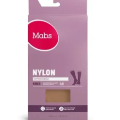 Mabs nylon knæstrømpe tan s