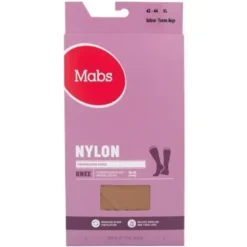 Mabs nylon knæstrømpe tan xl