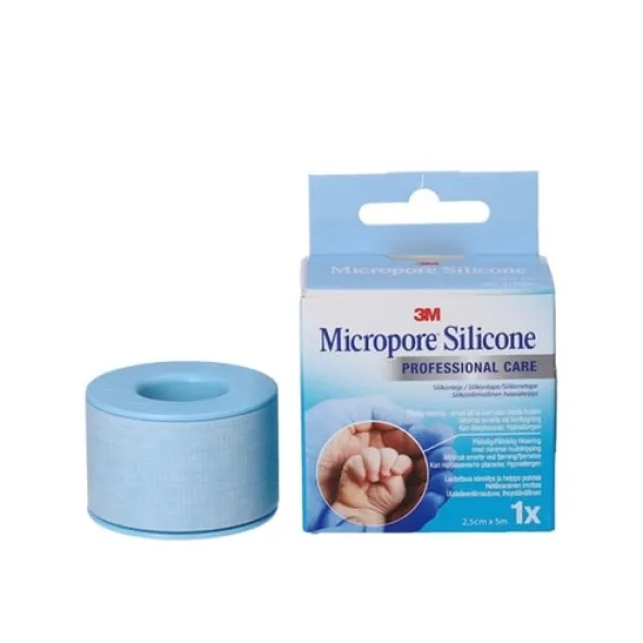Micropore kirurgisk silikone tape