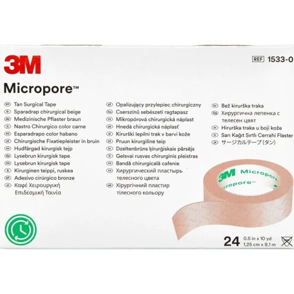 Micropore kirurgisk tape brun