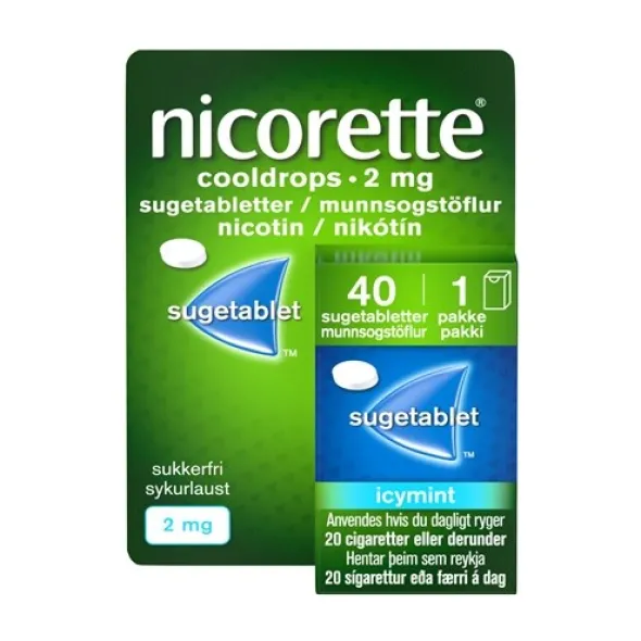 Nicorette sugetabletter cooldrops