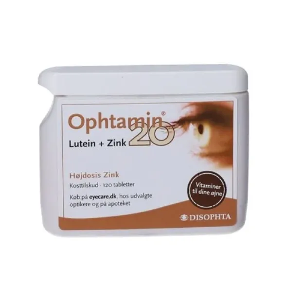 Ophtamin 20 lutein + zink tabletter