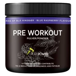 Pure Power pre workout powder blue raspberry