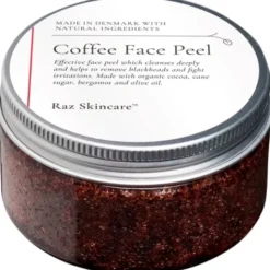 Raz Skincare coffee face peel