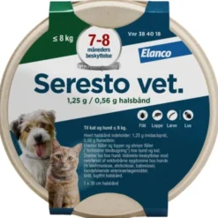 Seresto vet. halsbånd til kat og hund under 8 kg