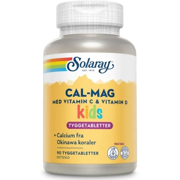 Solaray cal-mag kids med vitamin C + D