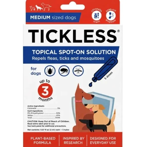 Tickless topical spot-on hund