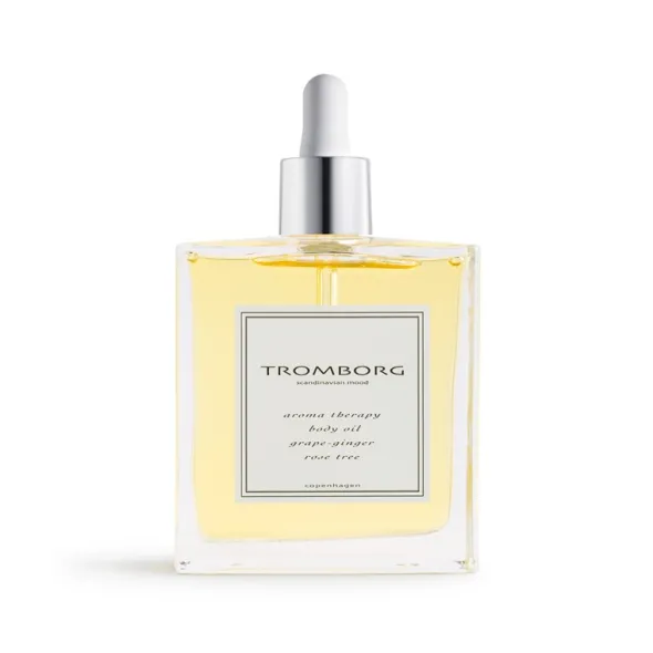 Tromborg body oil aroma therapy grape ginger rose tree