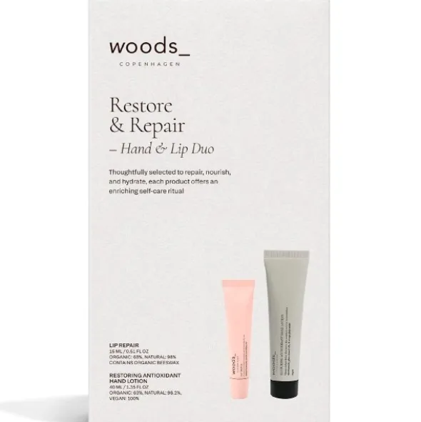 Woods Copenhagen restore & repair hand & lip duo gaveæske