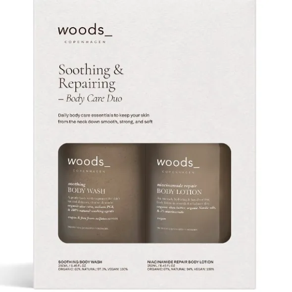 Woods Copenhagen soothing & repairing body care duo gaveæske