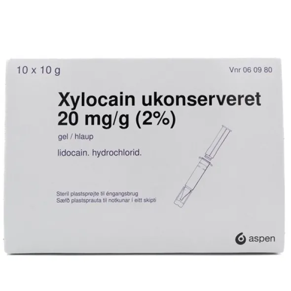 Xylocain Gel ukonserveret