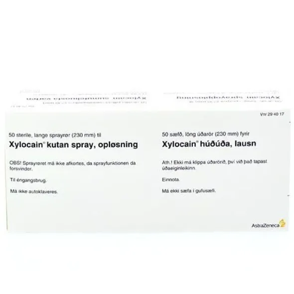 Xylocain sprayrør