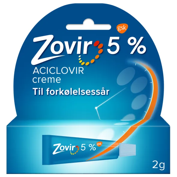 Zovir forkølelsessår creme (tube)
